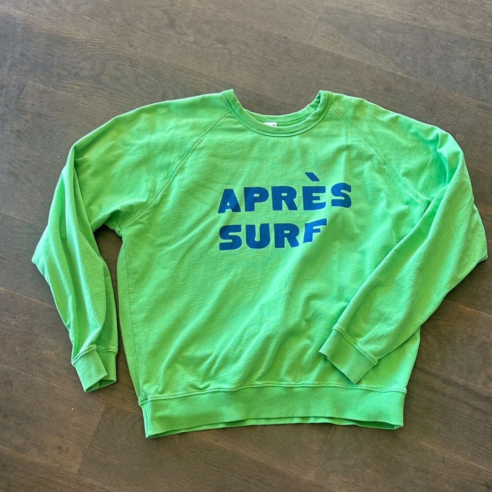 Clare V Apres Surf  Green Sweater sz L